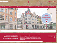 Tablet Screenshot of luther-hotel-wittenberg.de